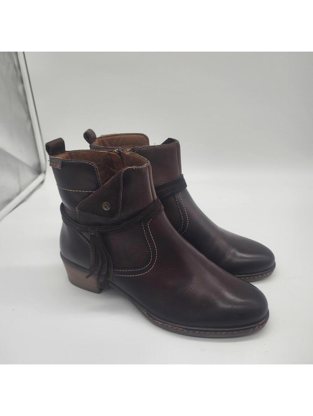 LKNW Pikolinos zaragoza ankle boots brown spain 40 9-9.5
